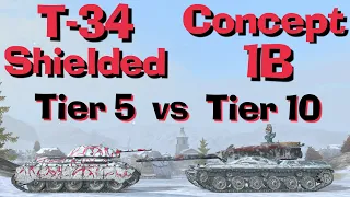 WOT Blitz Can T-34 Shielded Destroy Concept 1B