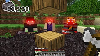 3 CAÇADORES vs 1 SPEEDRUNNER com ITENS ALEATÓRIOS no minecraft...