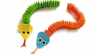 DIY Paper Snake/Easy Paper Craft ideas/Easy Paper snake making ideas/ Moving paper Toys.