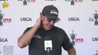 Phil Mickelson addresses issues with fans' phones in 1st round of U.S. Open