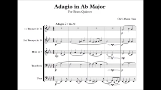 Adagio in A-flat Major for Brass Quintet (Perusal Score)