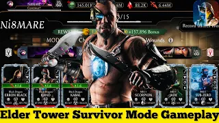 Black Dragon Team Survivor Mode Elder Tower Gameplay MK Mobile