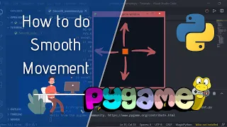 Smooth Player Movement in Pygame | Python Pygame Player Movement Tutorial |(GameDev)