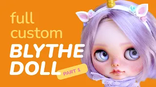 Full Custom Blythe Doll - Part I - Carving & Faceup