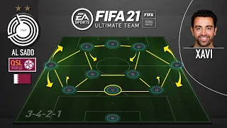 XAVI'S AL SADD IN FIFA 21 ULTIMATE TEAM (343) CUSTOM TACTICS | TIKI TAKA EVOLUTION