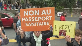 Miles de personas protestan en Francia contra el certificado sanitario anticovid | AFP