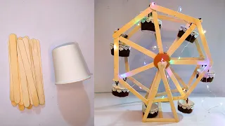 Diy Ferris wheel with popsicle sticks/icecream sticks|Diy Ferris wheel easy|diy project|gift ideas