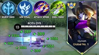 TOP GLOBAL DYRROTH BROKEN LIFESTEAL AND DAMAGE HACK! (PLEASE DON'T ABUSE) MLBB