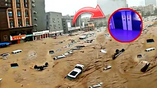 China floods: People have been left trapped in cars and underground train carriages in Zhengzhou