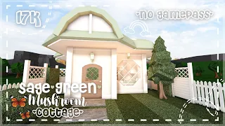 No Gamepass Sage Green Mushroom Cottage Home Speedbuild and Tour - iTapixca Builds