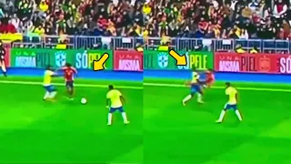 Vinicius Jr Brutal Foul at Lamine Yamal During Brazil vs Spain