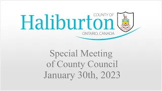 January 30th, 2023 - Special Meeting of County Council