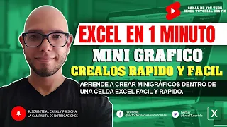 Cómo insertar gráficos en celdas de EXCEL 🔴 minigráficos 🔴 #SHORTS 🔴 TUTORIAL EXCEL