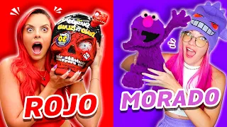 COMPRANDO TODO DE UN COLOR!!😱 ROJO❤️ MORADO💜 ft. MariWof🐺 | Jenny Devil😈