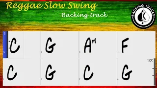 Reggae Slow Swing - Backing Track  C G Am F in C | 80 BPM with Chord Changes