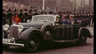 Queen Elizabeth II of the United Kingdom on State visit to Norway 1955