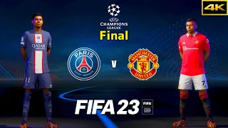 FIFA 23 - PSG vs. MANCHESTER UNITED - Ft. Rashford, Mbappé - UEFA Champions League Final - PS5™ [4K]