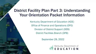 District Facility Plan Part 3 September 29, 2022