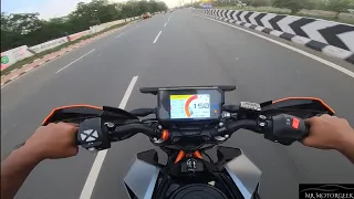 Ktm Duke 390 speed run,acceleration test,Raw pov video,bs6