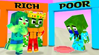 Monster School : Baby Zombie x Squid Game Doll Rich and Poor Run Challenge - Minecraft Animation