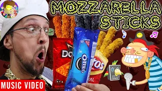 MOZZARELLA STICKS 🎵 Raptain Hook (Designer DIY Gourmet Food FV FAMILY Animated Music Video!)