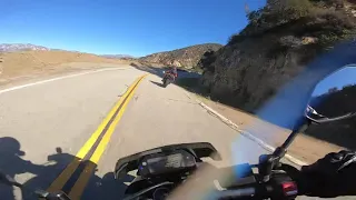 Naked Bikes on a Tight Twisty Road