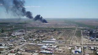 Возле военного полигона близ Атырау произошел пожар