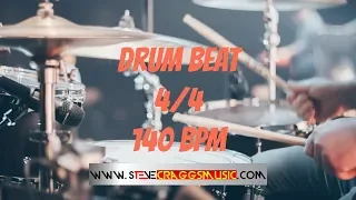 4/4 Simple Drum Beat @ 140 BPM | Metronome, Time Feel, Drum Loop