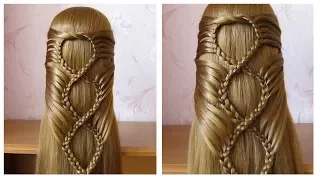 Coiffure avec tresse 💗 Belle coiffure facile à faire cheveux long 💗 Coiffure pour fille