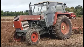 Ursus C-385 with Perkins Six Cylinder Conversion - Ploughing