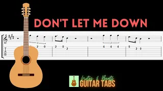 The Beatles- Don't Let Me Down GUITAR TAB