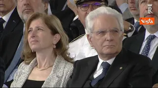 Mattarella e Trenta al varo della Trieste, futura ammiraglia della Marina