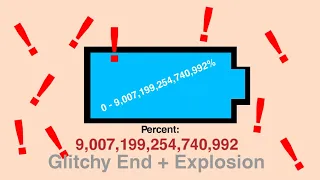 Battery Overcharging to 9,007,199,254,740,992% - GLITCHY END + EXPLOSION