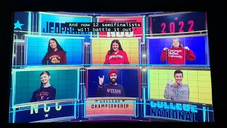 Jeopardy National College Championship 2022, intro - Semifinal #3 (2/18/22)