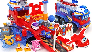 Fire! Go! Super Wings Loki's Fire Center! Transform into a fire truck! | DuDuPopTOY