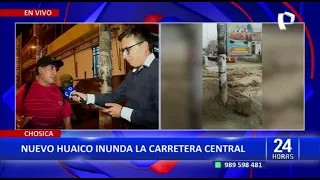 Chosica: Nuevo huaico inunda Carretera Central