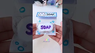 DIY hand soap squishy 🧼 (miniature craft) #shorts #tonniartandcraft #love #diy #craft #youtubeshorts