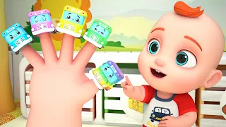 Finger Family Song | Color Bus Finger Family Song | GoBooBoo Nursery Rhymes & Kids Songs