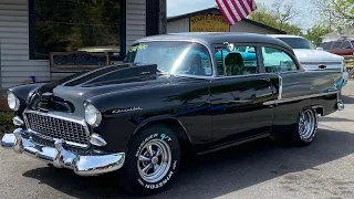 Test Drive 1955 Chevrolet 2 Door Post 400 V8 SOLD $29,900 Maple Motors #2149-1