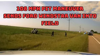 Ford Windstar Van attempts to flee Arkansas State Police - PIT / TVI Maneuver sends van into field