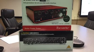 Behringer U-Phoria vs Focusrite Scarlett - USB Audio Mixer Review