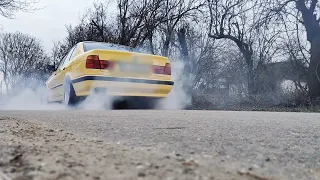 BMW 540i E34 Burnout / pure raw sound