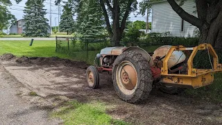 Making my driveway wider with the ole Ford 8N