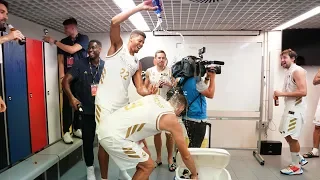 Nos colamos en el vestuario del Real Madrid. ¡Celebración por todo lo alto!