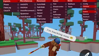 Hacking On ROBLOX BEDWARS Mobile!! 🤓🤖roblox bedwars