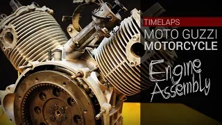 Moto Guzzi Motorcycle Engine Assembly - self-made in time lapse