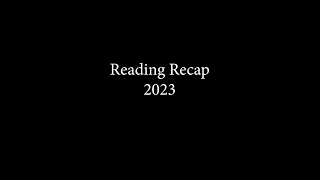 Reading Recap 2023