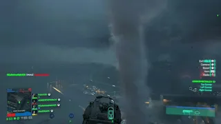 Battlefield 2042 tornado surfing in hovercraft