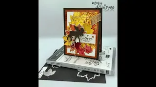 How to create a beautiful watercolored Fall card using the Gather Together Bundle and Moose Punch