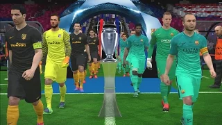 UEFA Champions League Final - Penalty Shootout - Barcelona vs Atletico Madrid - PES 2017 Gameplay